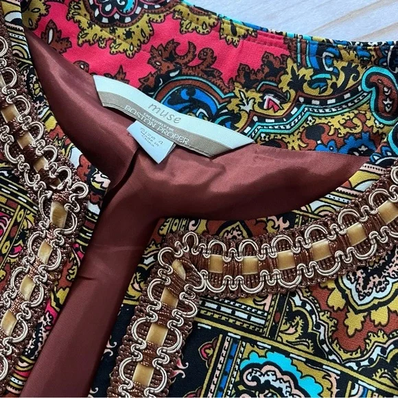 EUC Muse by Boston Proper Boho Maximalist Blazed size 4 - Picture 7 of 14